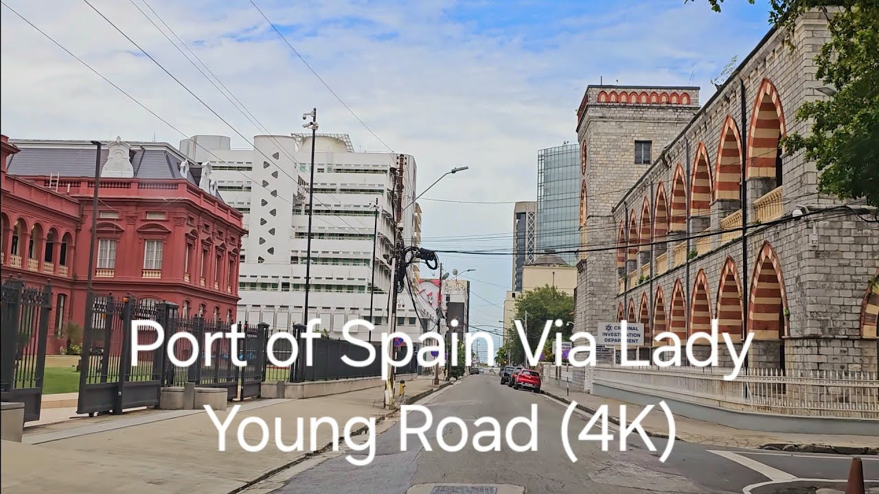 Driving in Trinidad & Tobago - Port of Spain Via Lady Young Road [Trinidad] (4K)