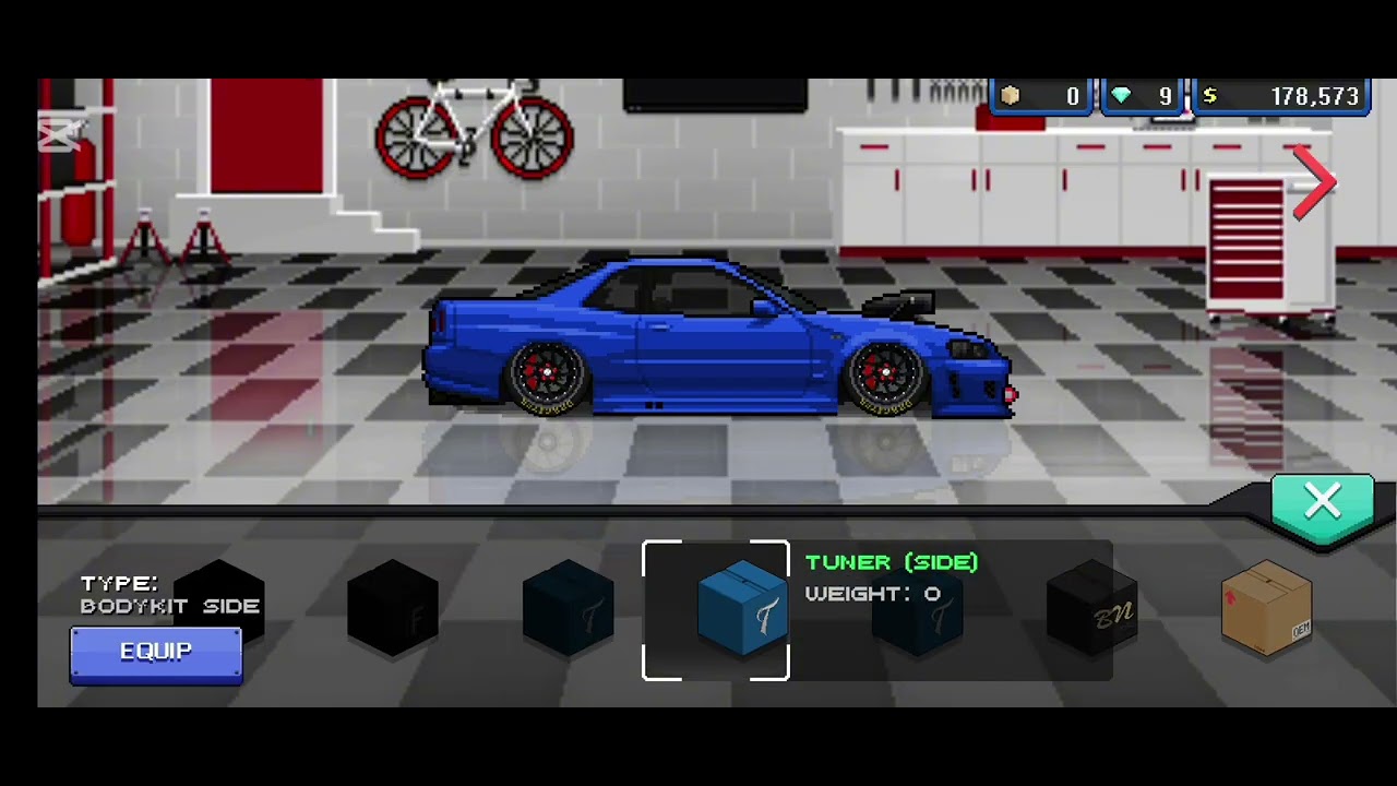 Tutorial cómo acer el nissan skyline en pixel car racer 👆