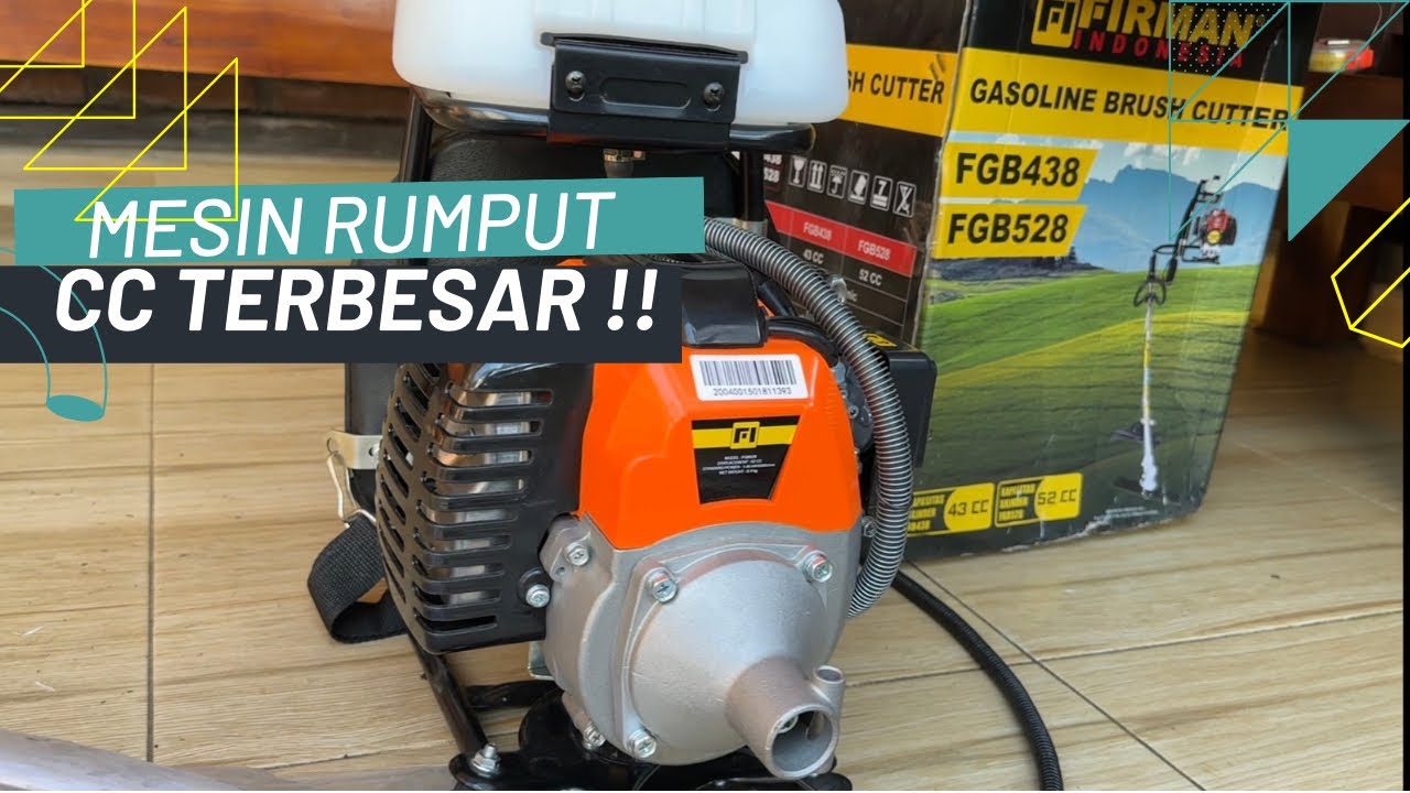 Firman 52cc !! Buka paket mesin rumput CC terbesar BrushCutter