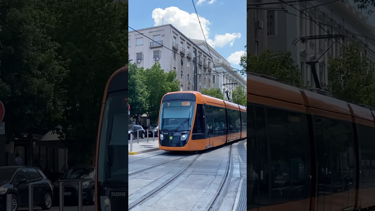 Alstom Citadis X05 tram in Athens, Greece  🇬🇷
