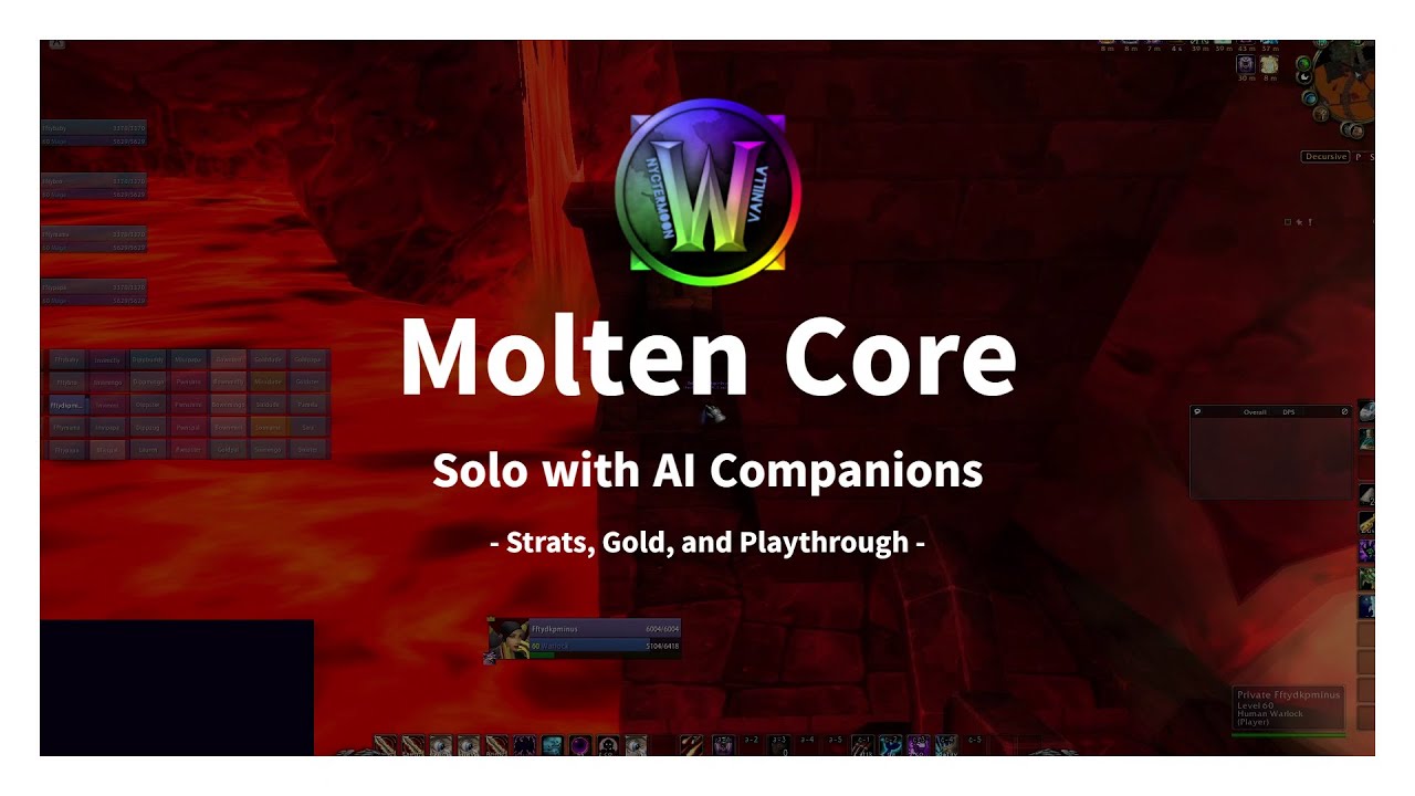 WoW MC Solo Playthrough with AI Bots Full Clear - Nyctermoon