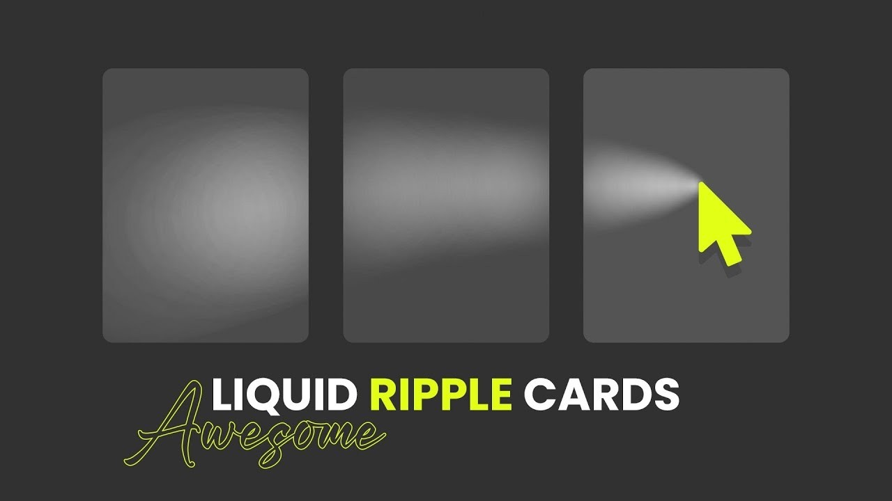 Stunning Liquid Ripple Card Hover Effects | CSS & JavaScript Animation!