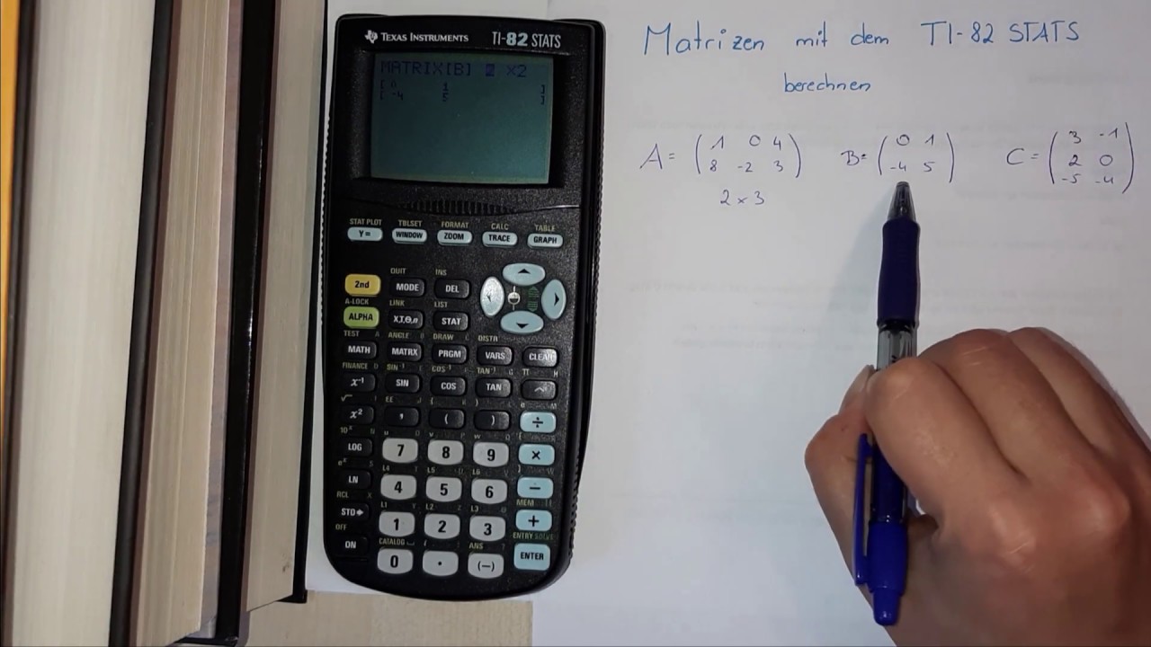 Matrizen mit dem TI 82 STATS berechnen (Grundrechnungsarten)