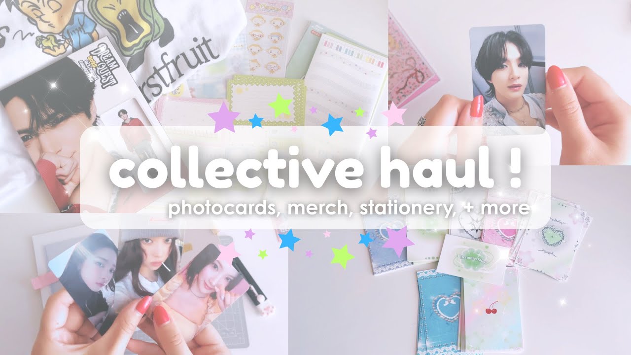 aug-sept kpop collective haul 💌 merch, photocards, stationery, + more!