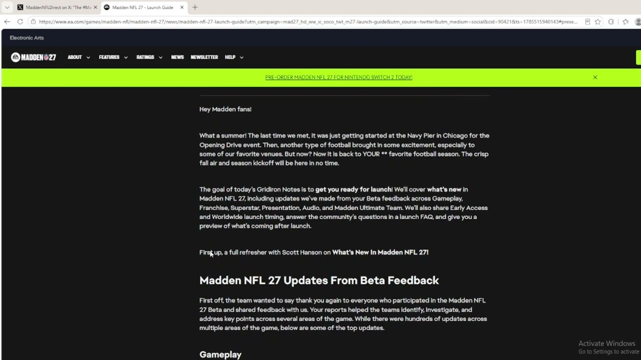 MADDEN 27 MUT NEWS