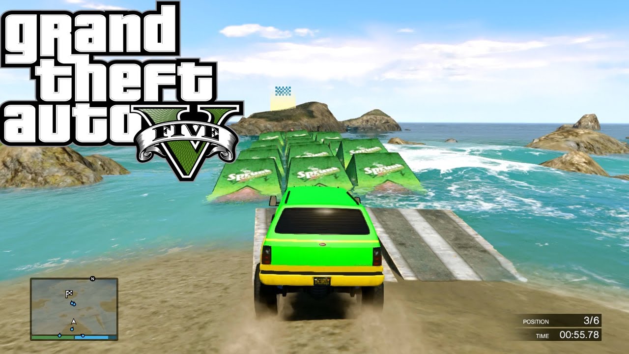 GTA 5 ONLINE Wavey Road To My Island ( Fun Custom Race ) GTA V MULTIPLAYER