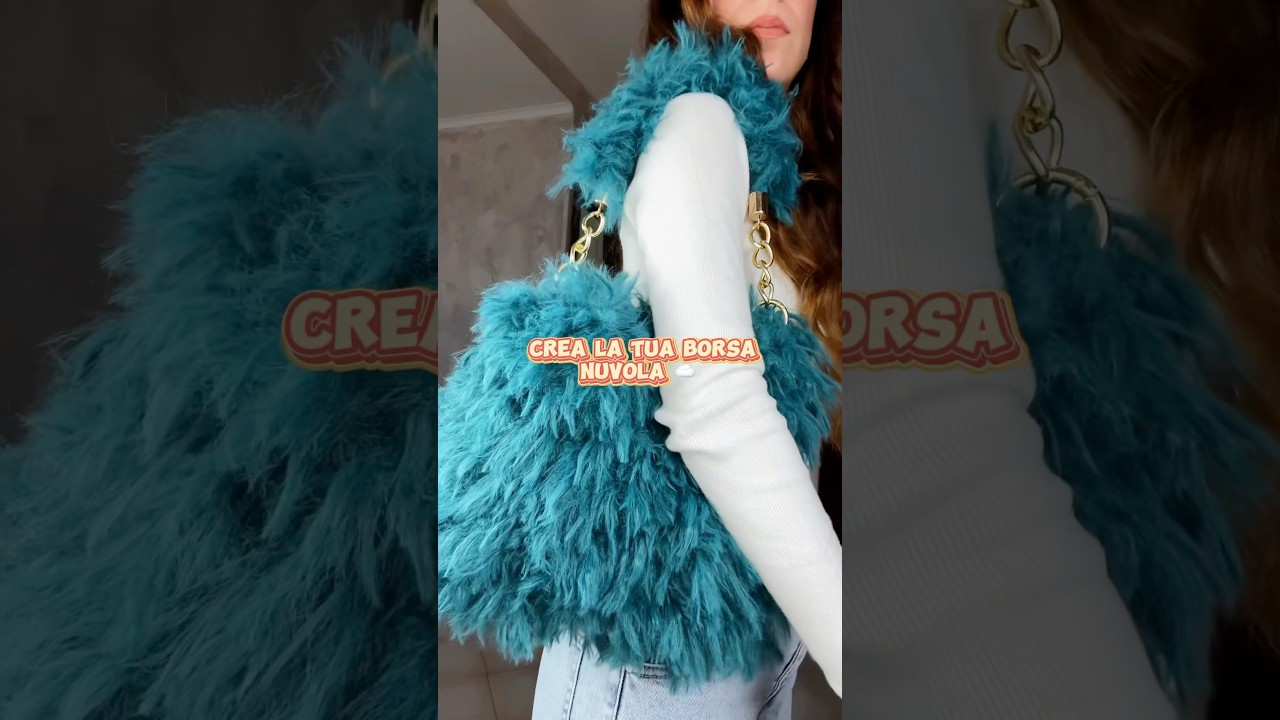 Filato pelliccia per una borsa TREND 🧶✨ &bull;&bull; #crochet #uncinetto #tutorial
