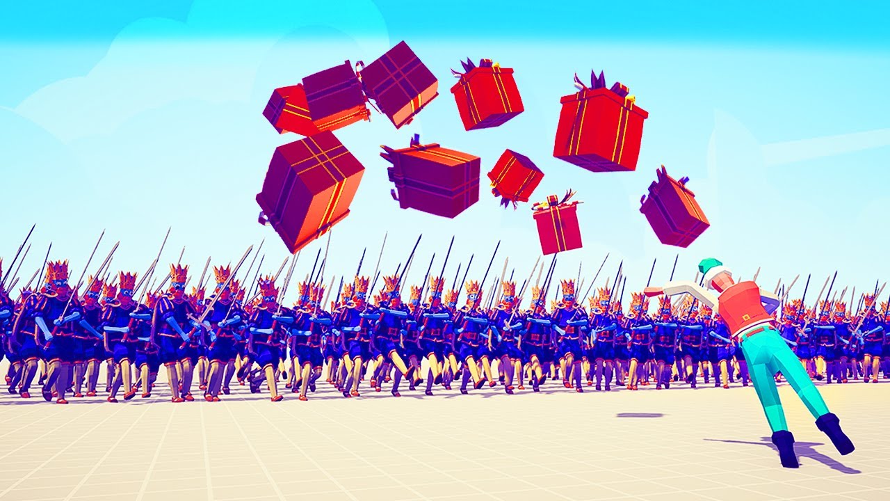 MULTI GIFT PRESENT ELF vs 50x MELEE UNITS | TABS - Totally Accurate Battle Simulator