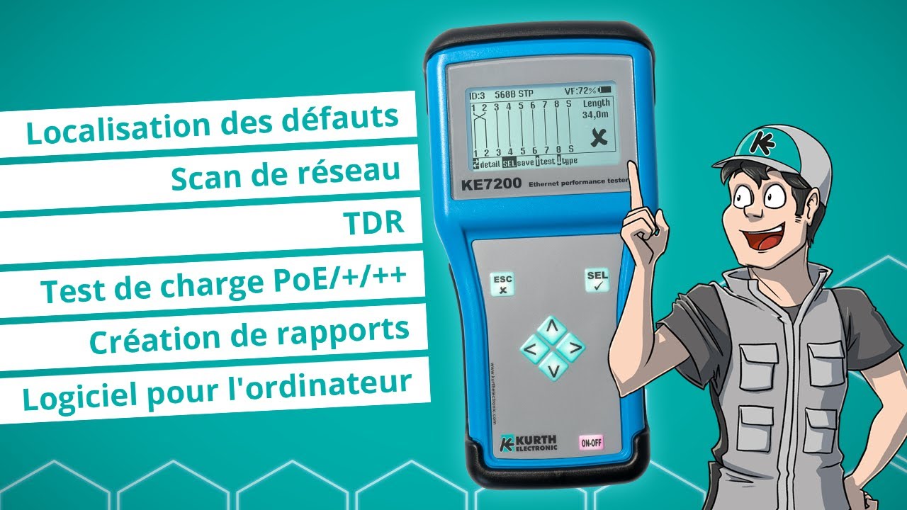 Dépannage facile et mesure de la performance du réseau local avec le testeur de réseau KE7200