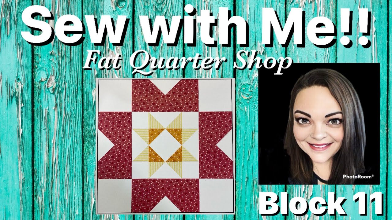 Sew with me! Flowering Quilt Along by Fat Quarter Shop - Block 11 - Apple Blossom of my Eye 