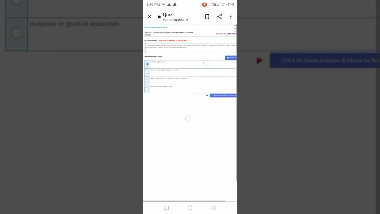 EDU402 Quiz No 3 Of VU