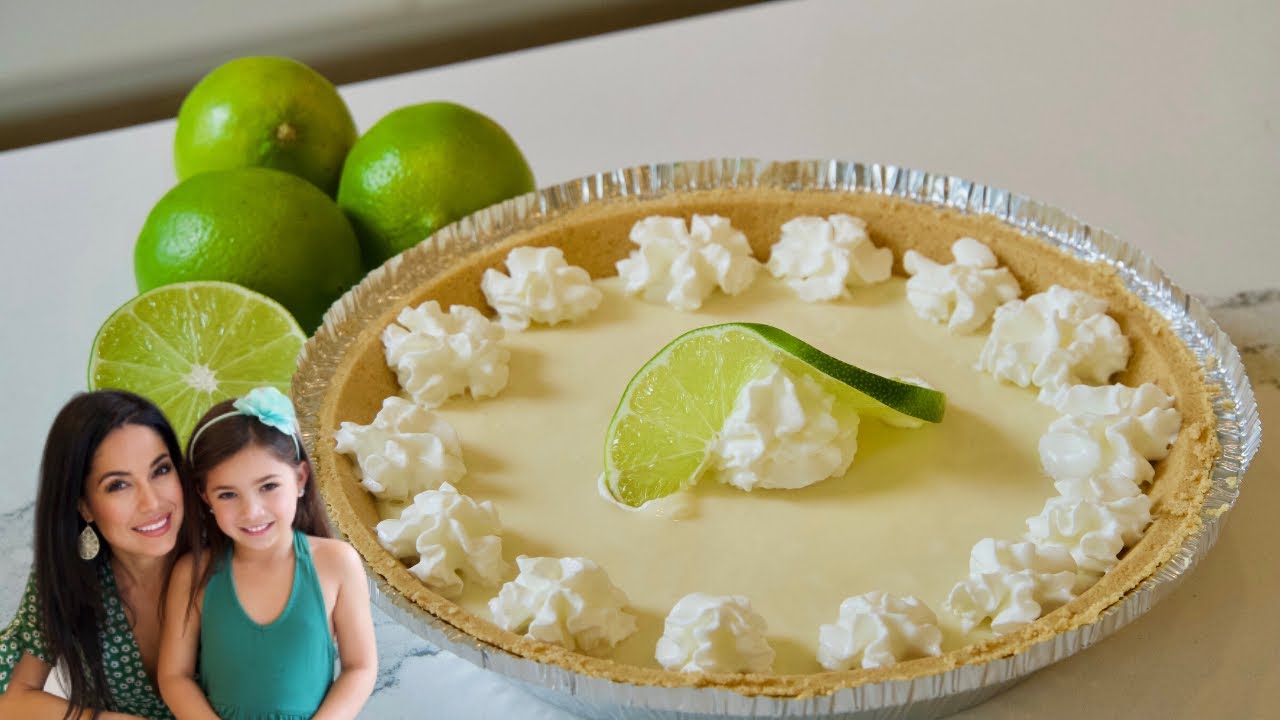5 MINUTE, 4 INGREDIENT, NO BAKE, KEY LIME PIE!!!