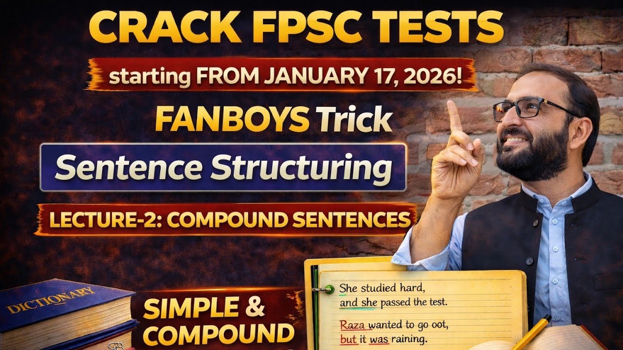 Compound Sentences with the FANBOYS Trick  | Sentence Structuring | Crack FPSC Exams | 