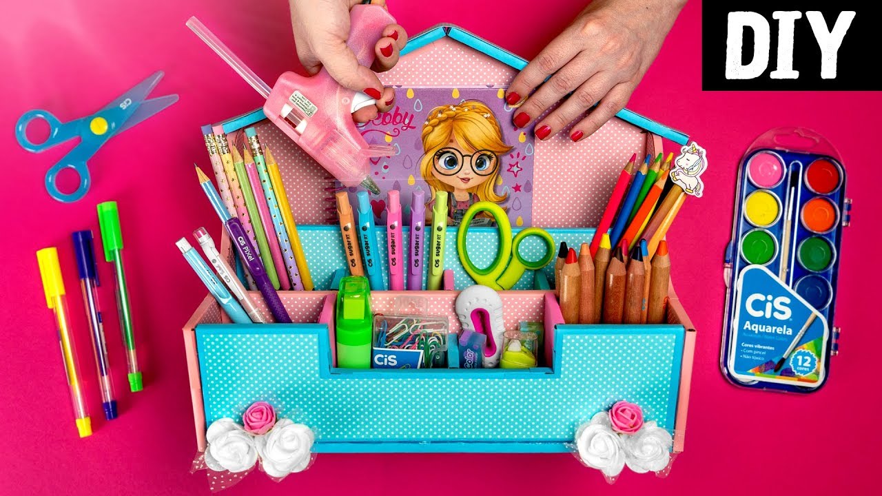 3 IDEIAS SUPER CRIATIVAS 💗 DIY LIXO AO LUXO 😍 Organizador e Estojo