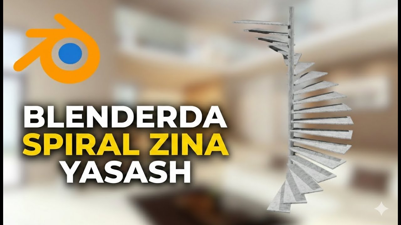 BLENDER dasturida uy zinasini 3d modelini qurish
