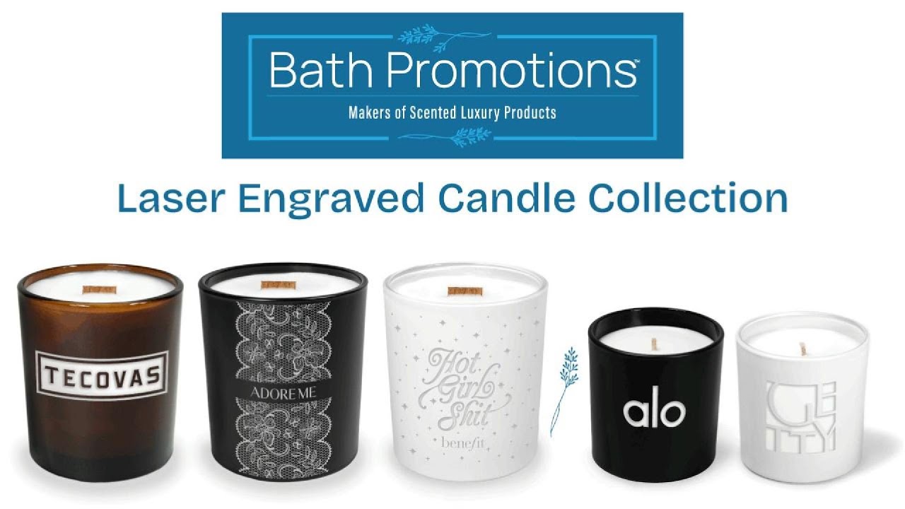 Laser Engraved Candle Collection | Luxury Custom-Branded Scented Gifts by Bath Promotions