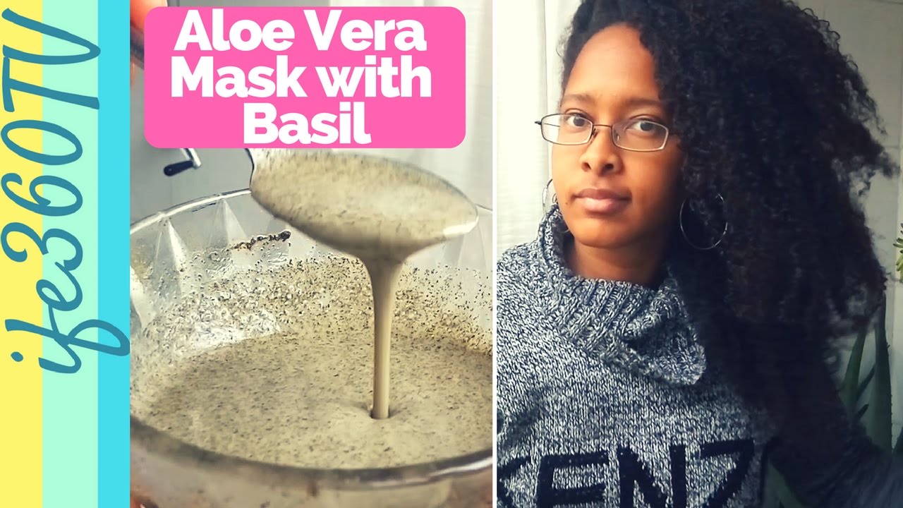 HOW TO | Aloe Vera + TULSI Powder for Hair Growth Deep Conditioner Recipe | Basil for Hair Growth