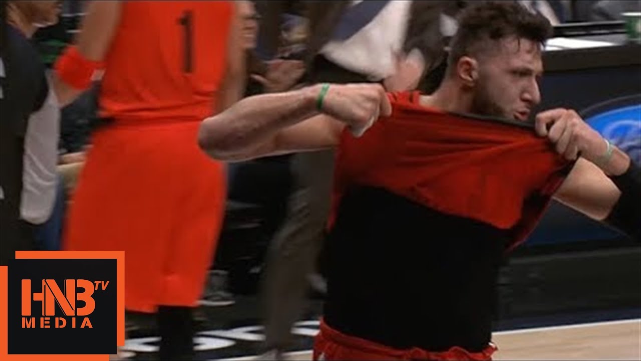 Jusuf Nurkic Gets Technical Foul / Blazers vs Bucks