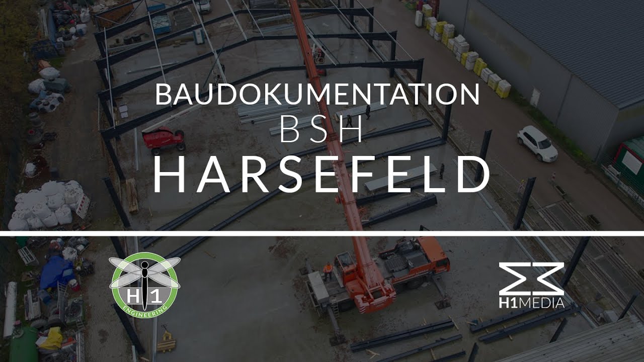 Aufbau einer Mehrzweckhalle im Zeitraffer - Baudokumentation bei BSH in Harsefeld