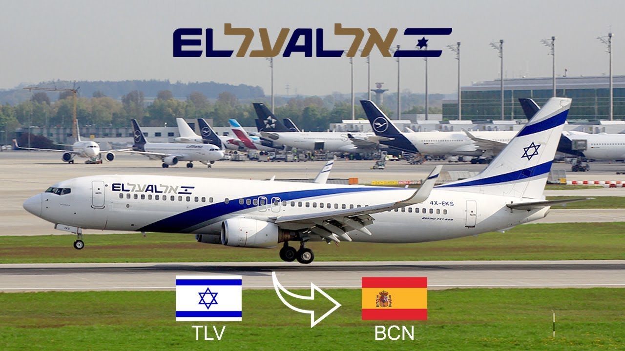 Extremely Loud Takeoff! | TRIP REPORT | Flight From Tel Aviv To Barcelona | El Al Boeing 737-800