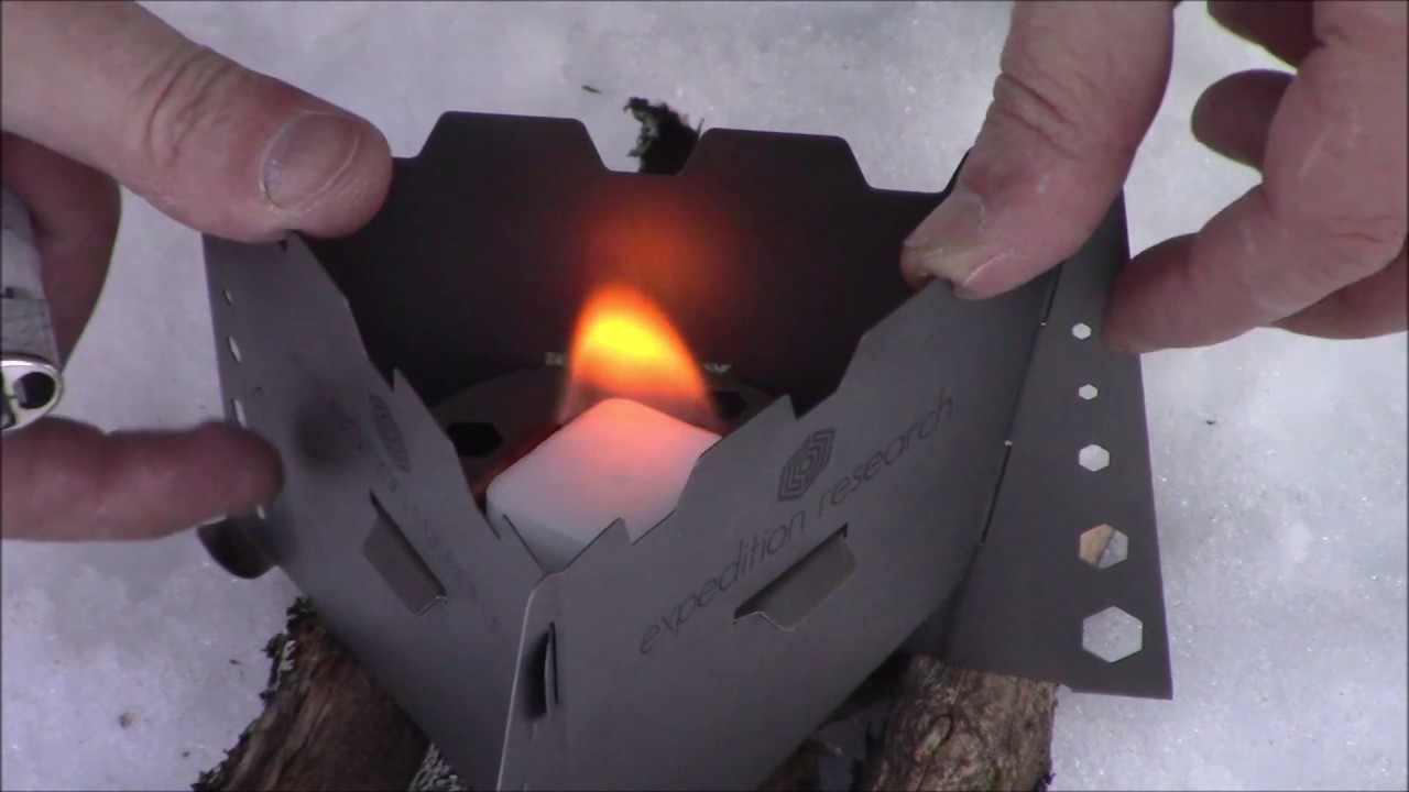 NEW DESIGN Titanium Solid fuel Stove, Expedition Research