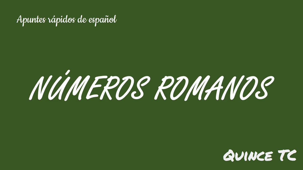 Los números romanos