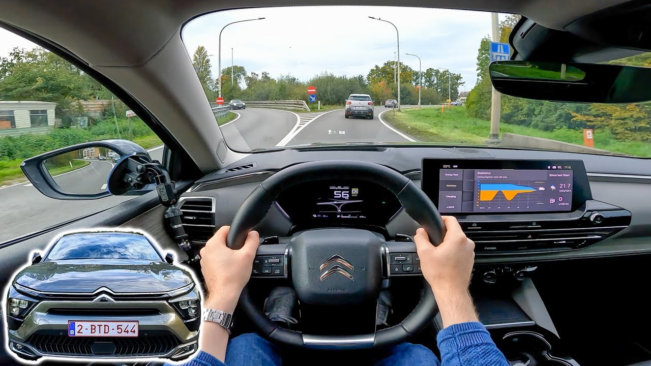 2022 Ситроен С5 Х | 1.6 подключаемый гибрид 225 л.с. | тест-драйв от первого лица | 0-100 | 2023