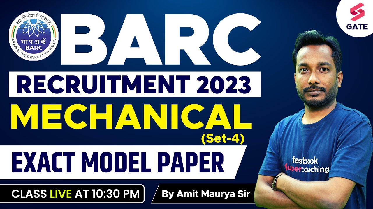 BARC Model Paper | Mechanical | BARC Recruitment 2023 | BARC Mechanical 2023 | By Amit Maurya Sir #4