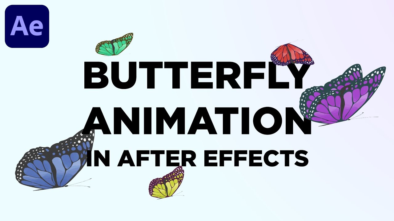Анимация бабочек в After Effects — 3D-анимация летящих бабочек AE | Без плагинов