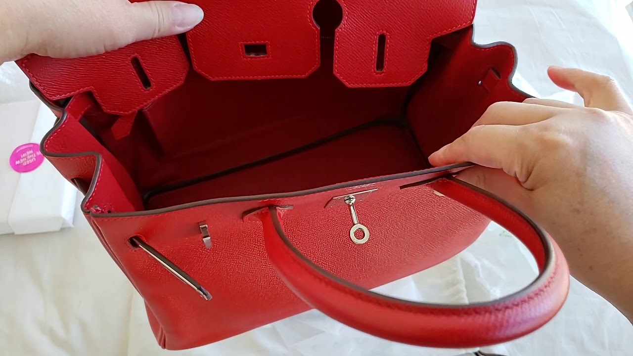 Распаковка сумки Hermes Birkin 30 из кожи Epsom, подвеска Rogue Casaque SHW Rodeo MM Grigri из ов...