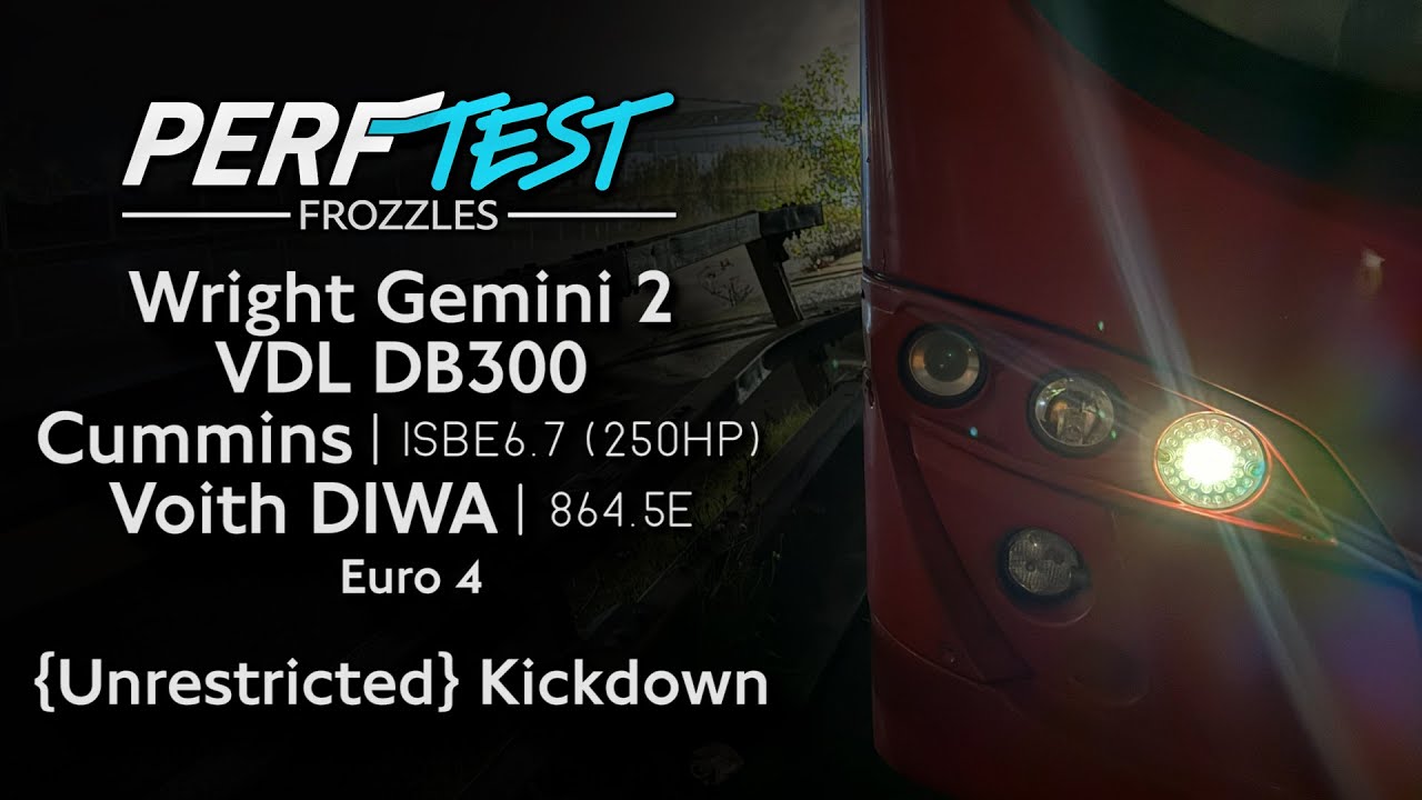 {PerfTest} Unrestricted Arriva Wright Gemini 2 VDL DB300 Voith | Kickdown