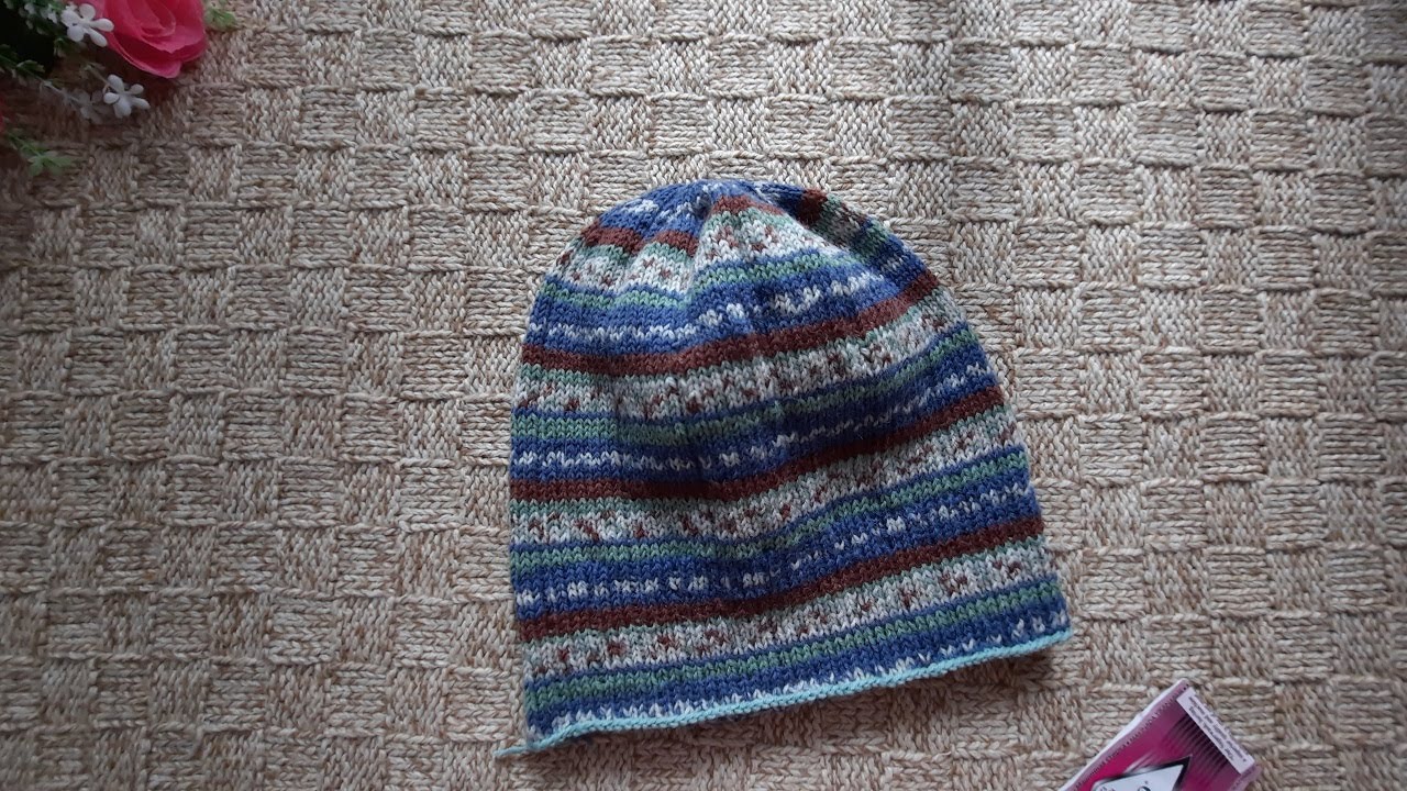 Не только носки ! Эффектная шапка из носочной пряжи на осень.