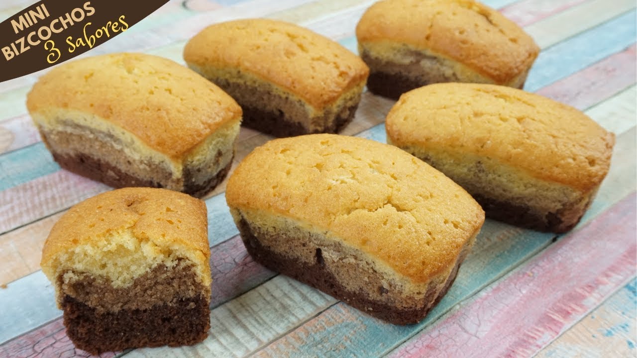 MINI BIZCOCHOS TRICOLOR / 3 SABORES / El Rincón de Belén