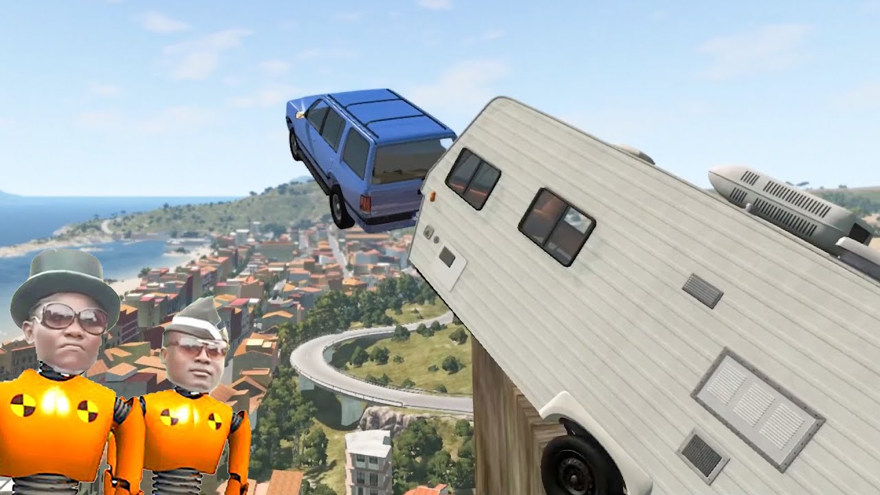 Jumps & Cliff Drops #20 BeamNG Drive MEME Dance coffin