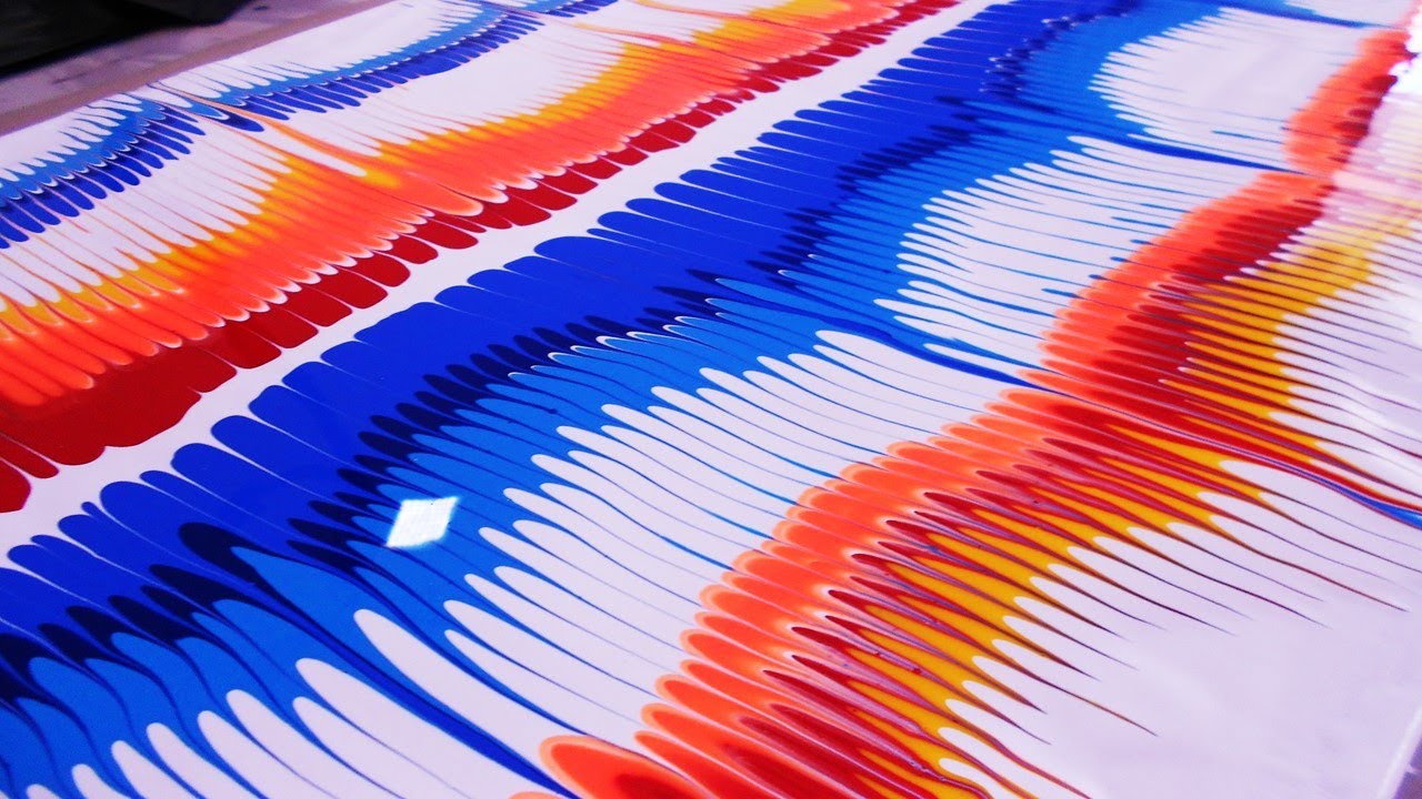 BEAUTIFUL Double Edged Acrylic Swipe Technique with Tool Fluid Art