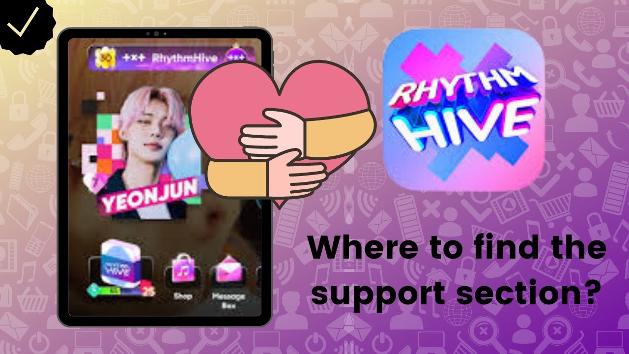 Where to find the support section on RHYTHM HIVE?