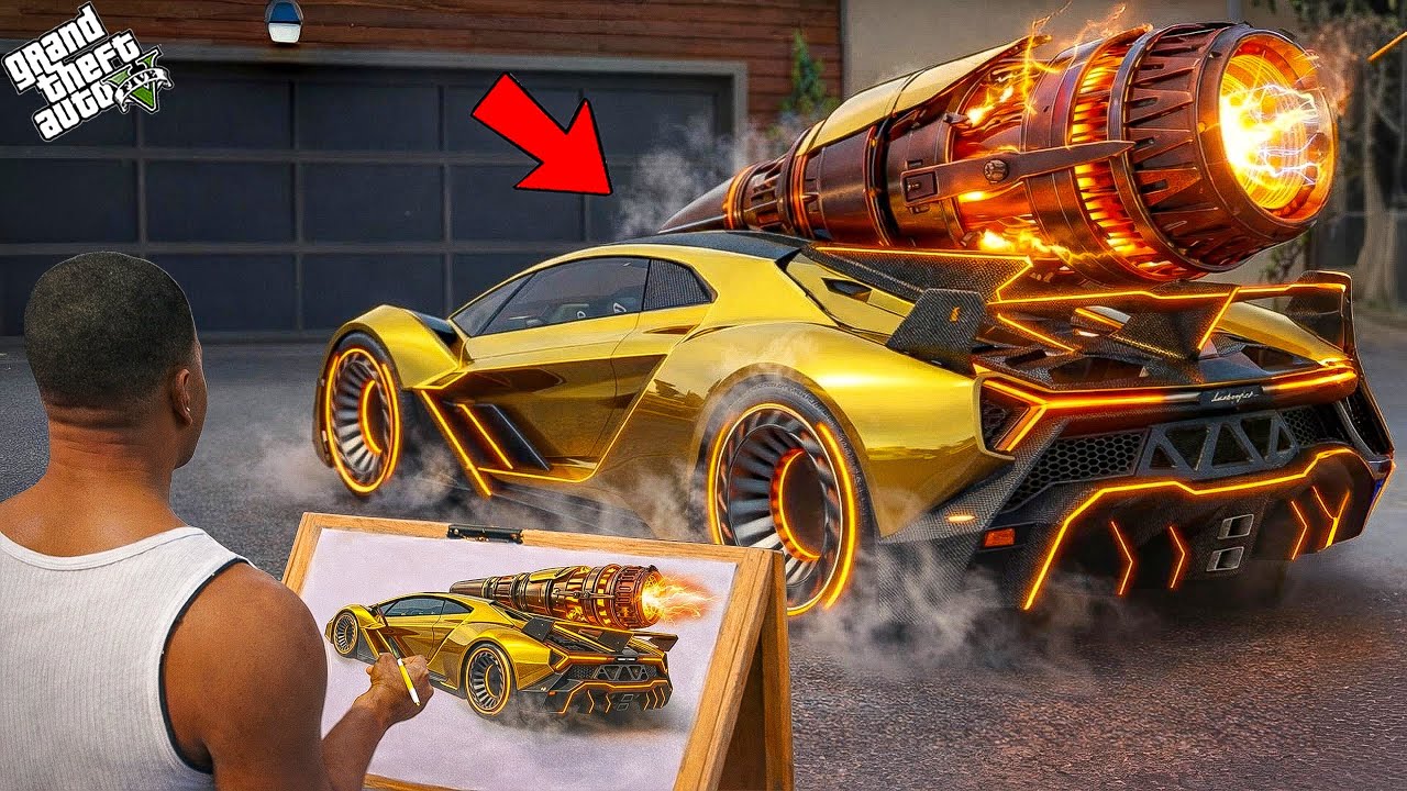 GTA 5 : Franklin And Shinchan Finds The Booster Car With The Help Of Using Magical Painting In GTA 5