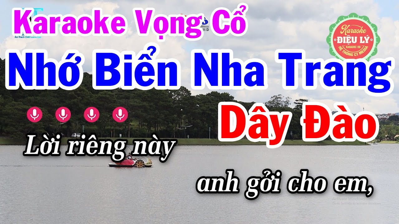 Karaoke Vọng Cổ Dây Đào Nhớ Biển Nha Trang Beat Mới Hay