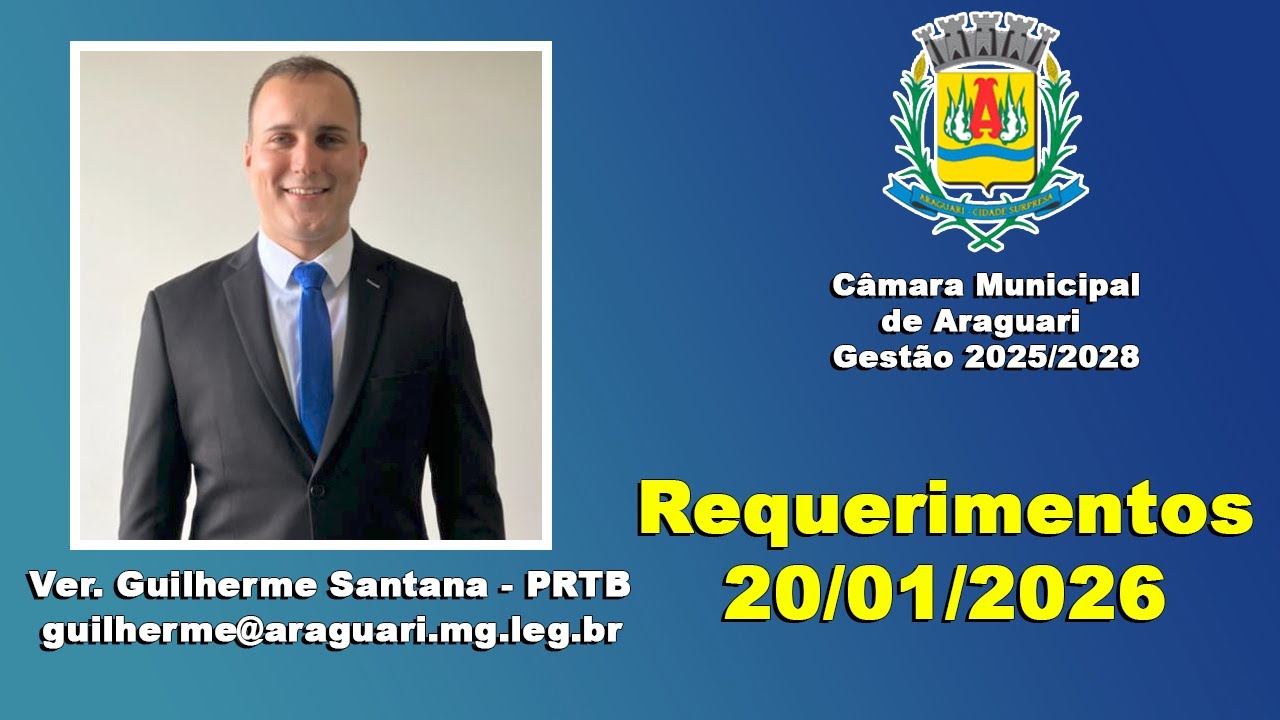 Requerimentos Vereador Guilherme Santana 20/01/2026