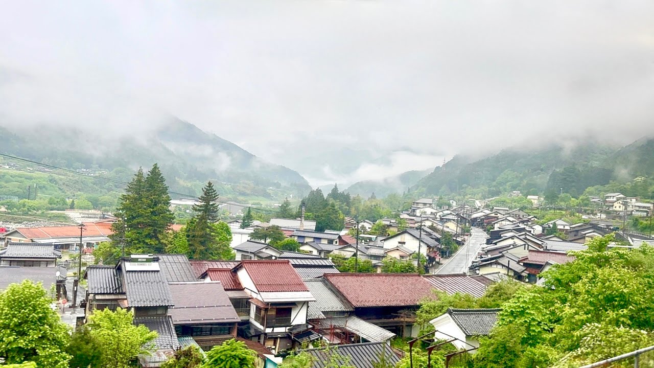The Most Beautiful Train Journey in Japan | Limited Express, Rainy Day Train Journey Japan Mountains