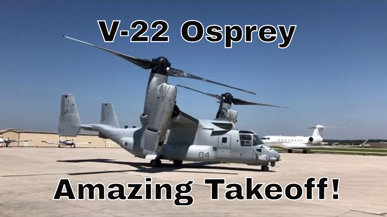 Amazing V-22 Osprey Helicopter-Plane Taking Off!