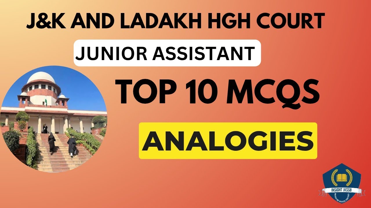 ANALOGIES| CONCEPT+ MCQS | JKSSB AND OTHER EXAMS