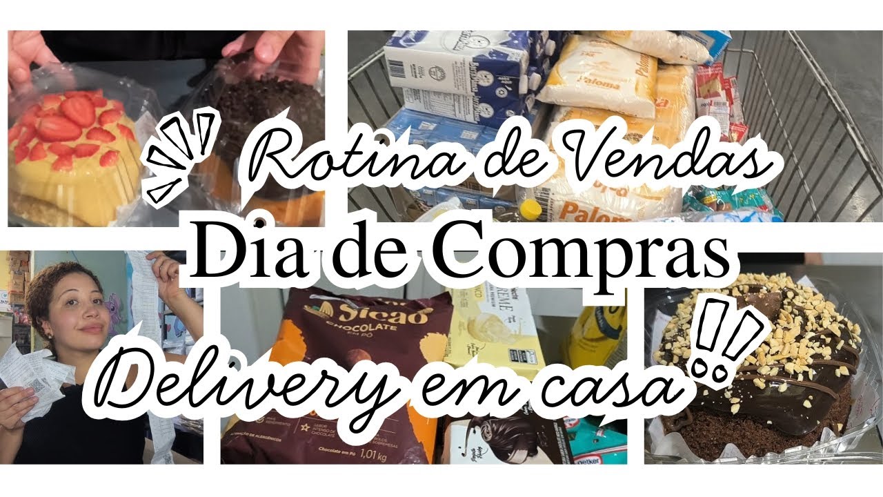 Dia de Compras | Rotina do Delivery em Casa | Montando Pedidos | Reposi&ccedil;&atilde;o | Bolos - Rotina Real 🩷🙏🏻