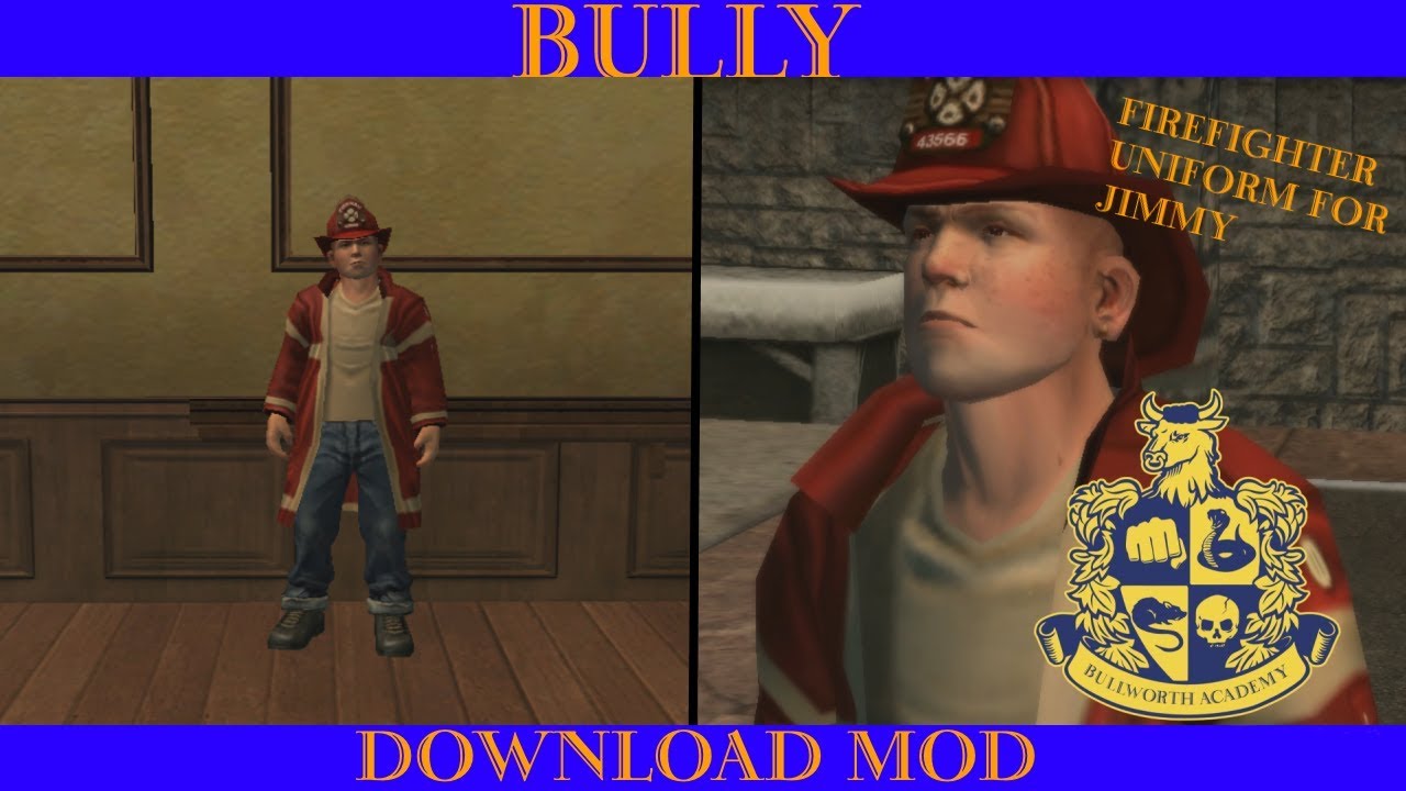 BULLY SE: Firefighter Uniform for Jimmy (Official + Download)