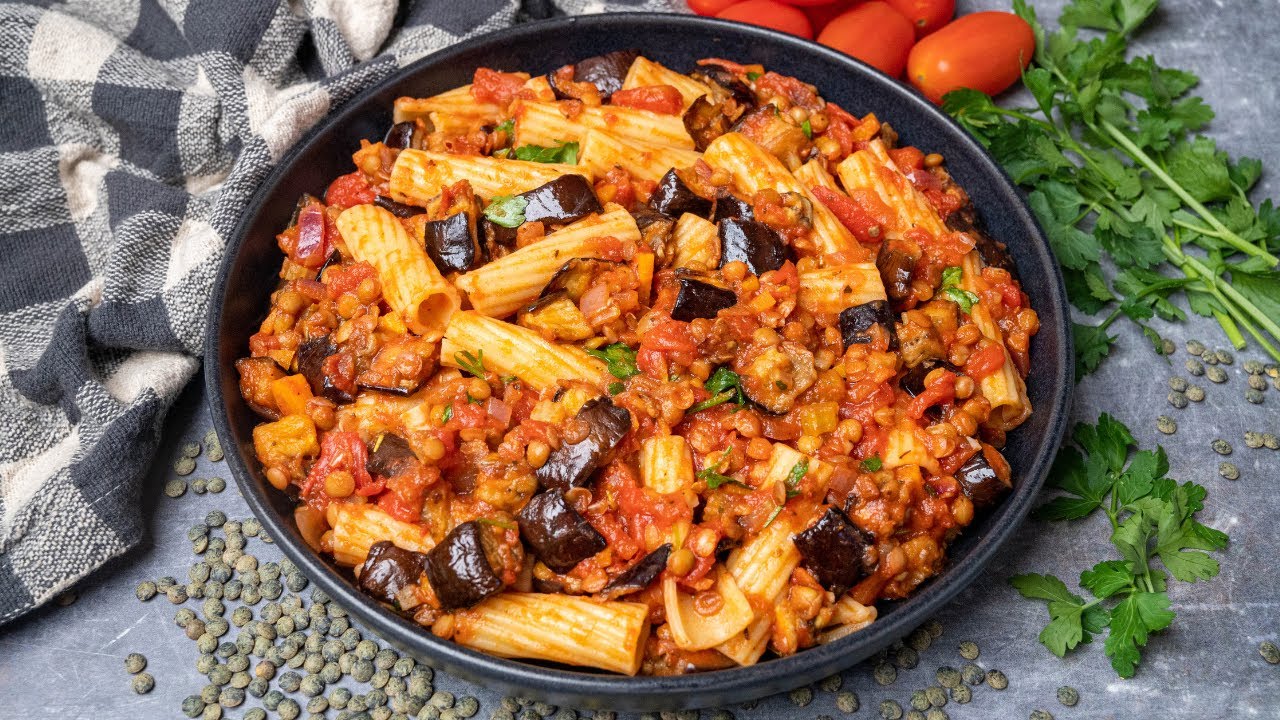 Eggplant Ragu with Lentils