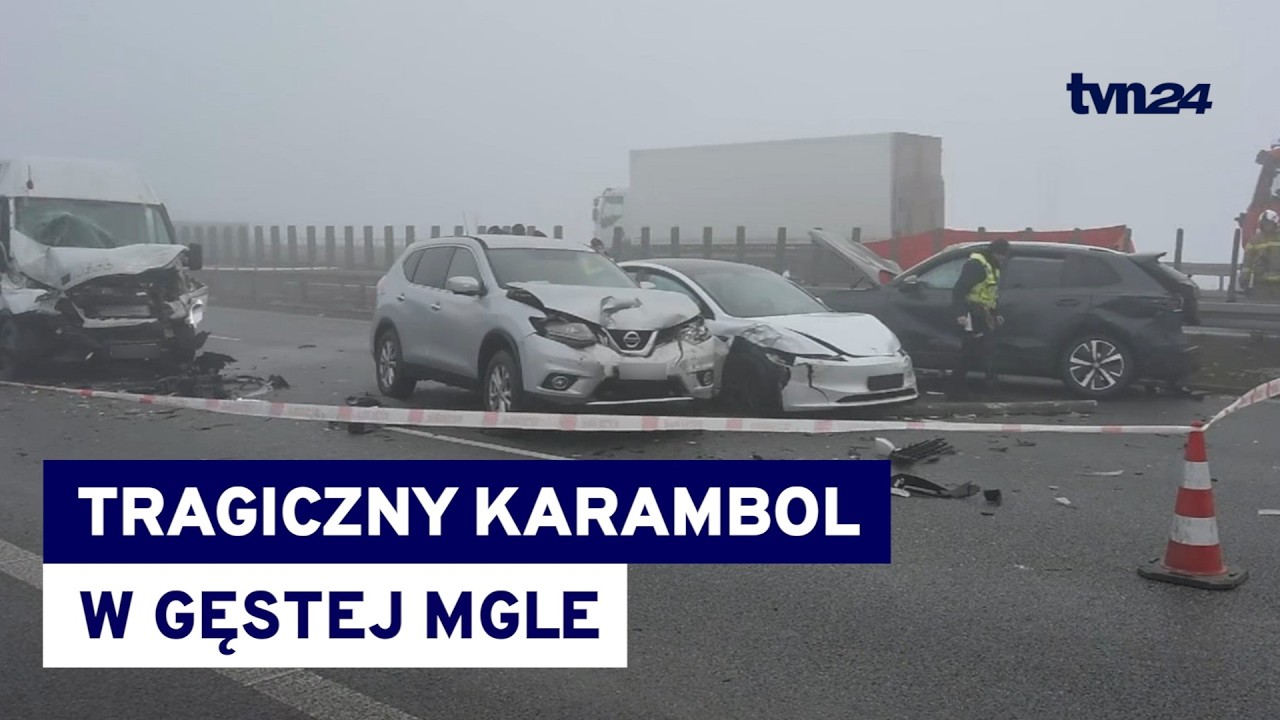 Tragiczny karambol, później zderzenie ciężarówki i cysterny. Seria wypadków na A4 w gęstej mgle