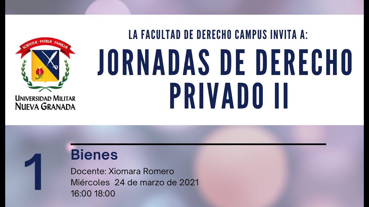 Jornadas de Derecho Privado II  - Bienes 2021-1