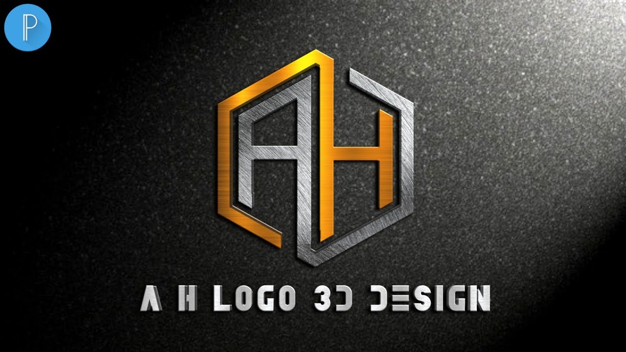 A H style logo design on android pixellab tutorial[Vandy Design]