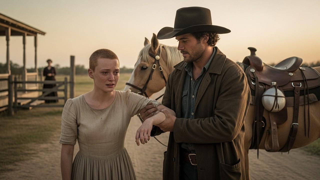 Her Stepmother Shaved Her Head And Threw Her Outside, Cowboy Found Her And Said 