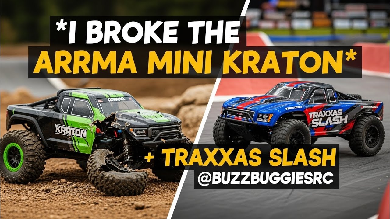 Я сломал новый мини-грузовик ARRMA Kraton 3S Plus TRAXXAS Slash для коротких дистанций #rc #arrma...